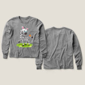 Baby Zebra Tekenen Spelen met Butterfly-23960 (Voorkant /achterkant)