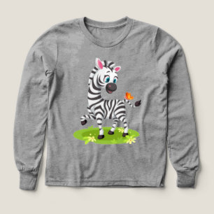 Baby Zebra Tekenen Spelen met Butterfly-23960