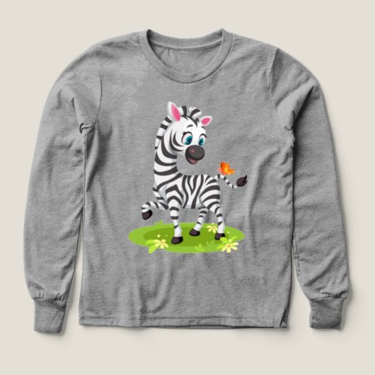 Baby Zebra Tekenen Spelen met Butterfly-23960 (Voorkant)