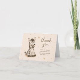 Baby Zebra Veulen Baby Shower Bedankkaart