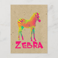 Baby Zebra Wild Psychedelic in Roze Geel Groen
