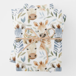 Baby zebra's inpakpapier vel