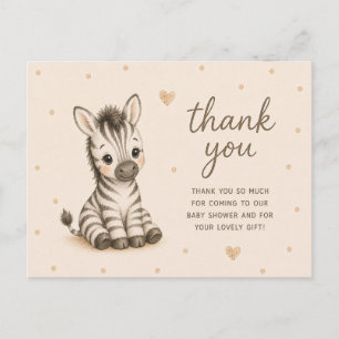 Baby Zebravul Baby Shower Bedankje Briefkaart
