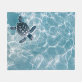 Baby Zee Schildpad in helder water Fleece Deken (Voorkant (Horizontaal))