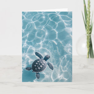 Baby Zee Schildpad in helder water Kaart