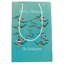 Baby Zee schildpad in Santa Hats Wrapping Paper