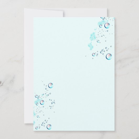 Baby Zee Schildpad Meisje Custom Age Eerste Verjaa Kaart (Achterkant)