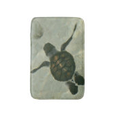 Baby Zee schildpad naar Zee Badmat (Voorkant Verticaal)