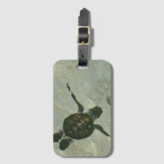 Baby Zee schildpad naar Zee Bagagelabel (Voorkant (verticaal))