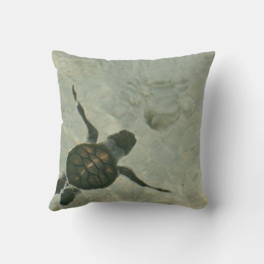 Baby Zee schildpad naar Zee Kussen (Achterkant)