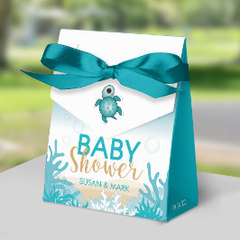 Baby Zee Schildpadthema Baby shower Vierbox Bedankdoosjes