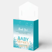 Baby Zee Schildpadthema Baby shower Vierbox Bedankdoosjes (Geopend)