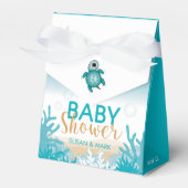 Baby Zee Schildpadthema Baby shower Vierbox Bedankdoosjes (Voorkant Zijde)