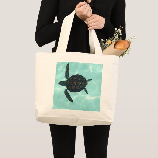 Baby Zee Turtle Grote Tote Bag (Voorkant (product))