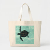 Baby Zee Turtle Grote Tote Bag (Voorkant)