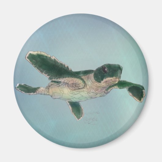 Baby Zee Turtle Magneet (Voorkant)