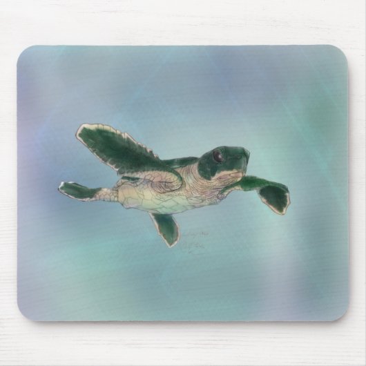 Baby Zee Turtle Muismat (Voorkant)