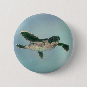 Baby Zee Turtle Ronde Button 5,7 Cm