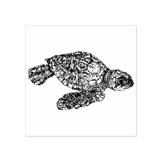 Baby Zee Turtle Rubberstempel (Afrduk)
