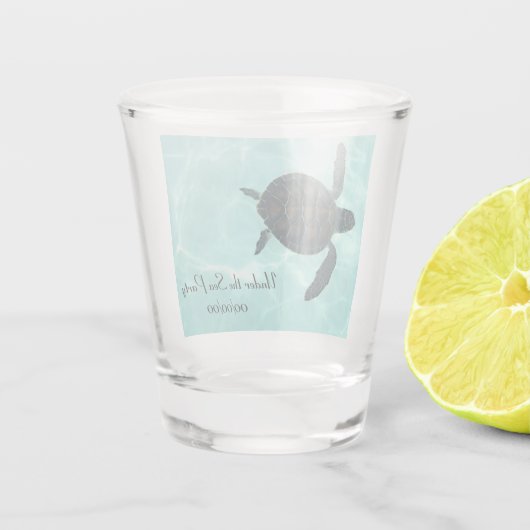 Baby Zee Turtle Shot Glas (Achterkant)