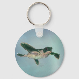 Baby Zee Turtle Sleutelhanger