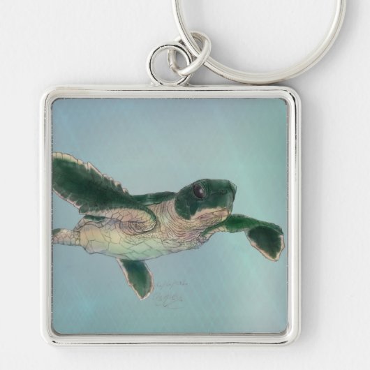Baby Zee Turtle Sleutelhanger (Voorkant)
