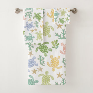Baby Zee Turtles Roze Bad Handdoek