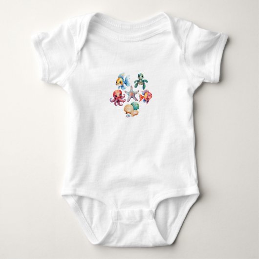 Baby zee wezens romper (Voorkant)