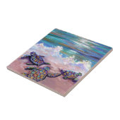 Baby Zeeen Draaien bij de strand Tegeltje (Zijkant)