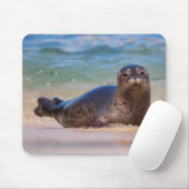 Baby zeehond in water muismat (Met muis)