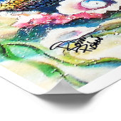 Baby Zeemeermin en een reeks parels Poster (Hoek)