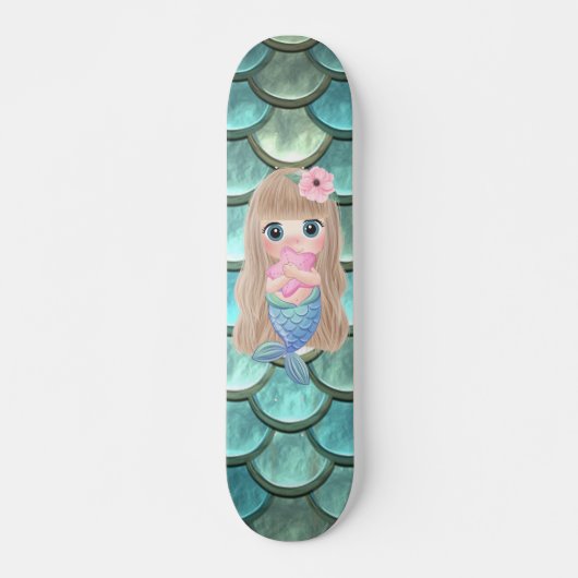 Baby Zeemeermin op zeemeerminnen Persoonlijk Skateboard (Voorkant)