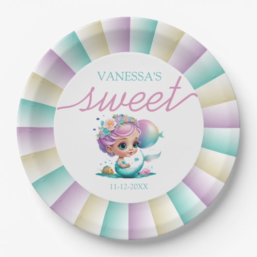 baby zeemeermin papier Bord (Voorkant)