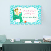Baby Zeemeermin Stails Roze Blauwgroen banner (Beurs)