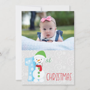Baby Zeer Eerste Kerstmis Feestdagenkaart