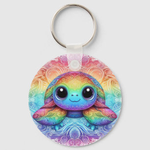 Baby zeeschildpad sleutelhanger sleutelring