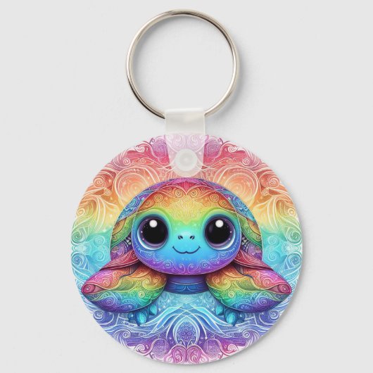 Baby zeeschildpad sleutelhanger sleutelring (Voorkant)