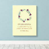 Baby | ZEGEN VAN GOD | Krans | Foto Keepsake Canvas Afdruk (Insitu (Houten vloer))