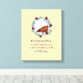 Baby | ZEGEN VAN GOD | Krans | Foto Keepsake Canvas Afdruk (Insitu (Houten vloer))