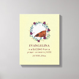 Baby | ZEGEN VAN GOD | Krans | Foto Keepsake Canvas Afdruk