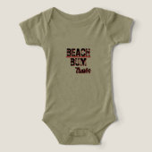 Baby zegt in één stuk "Beach Bum" (Design voorkant)