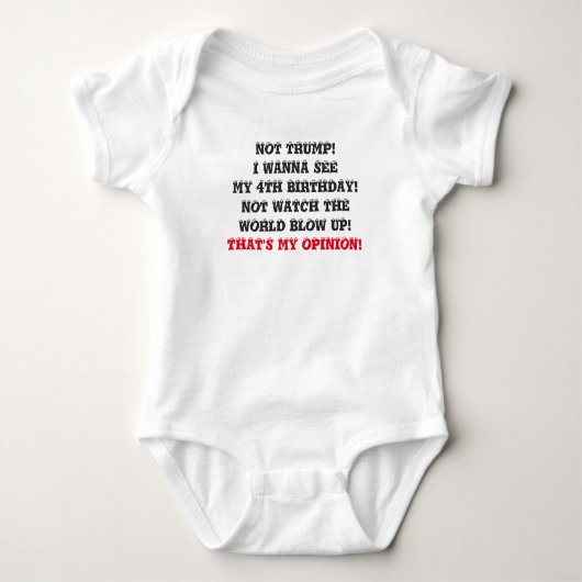 BABY ZEGT "NIET VERTROUWEN..." CUTE 3-SNAP OUTFIT ROMPER (Voorkant)