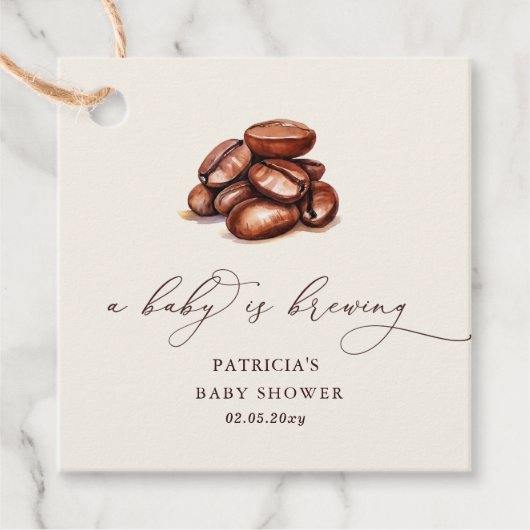 Baby zet genderneutraal Baby shower in Bedankjes Labels (Voorkant)