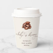 Baby zet genderneutraal Baby shower in Papieren Bekers (Achterkant)