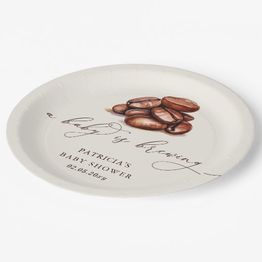 Baby zet genderneutraal Baby shower in Papieren Bordje (Gekanteld)