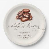 Baby zet genderneutraal Baby shower in Papieren Bordje (Voorkant)