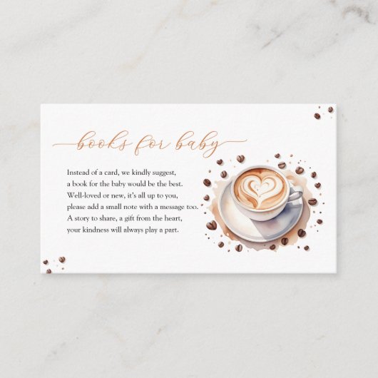 Baby zet koffieboeken voor Baby Informatiekaartje (Voorkant)