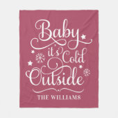 Baby zijn buiten de Berry Script Family Holiday Fleece Deken (Voorkant)