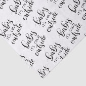 Baby zijn buiten handgeschreven modern script geko tissuepapier (Detail)