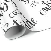 Baby zijn buiten handgeschreven zwart script gekol cadeaupapier (Rol Hoek)